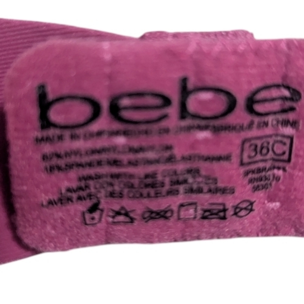 Bebe Push Up Bra 36 C Pink Adjustable W-481 - Picture 4 of 7